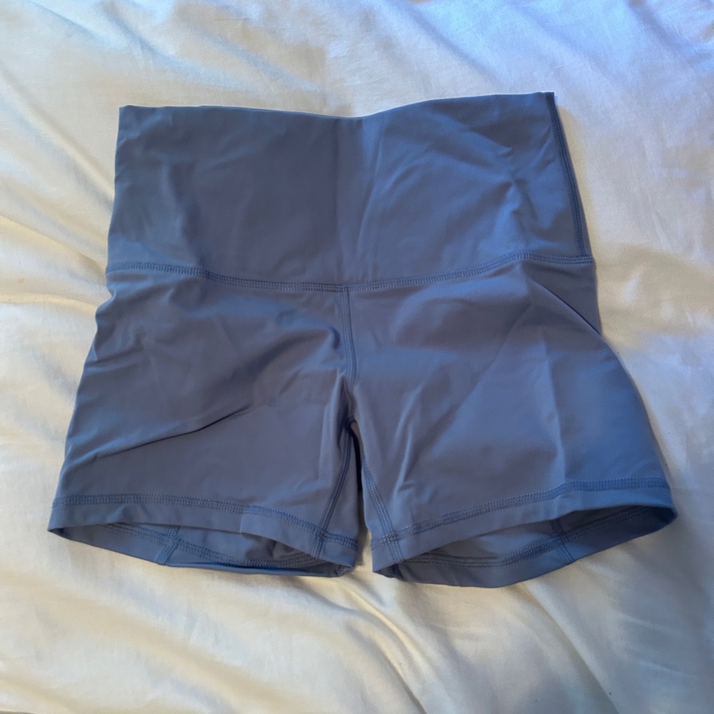 Women's Blue High-Waisted Shorts